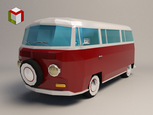 Low Poly Camper Van 02