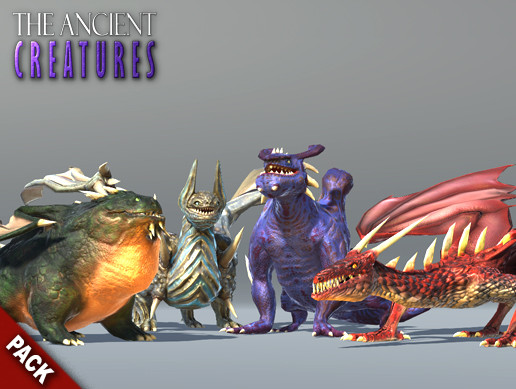 Four Evil Dragons Pack PBR