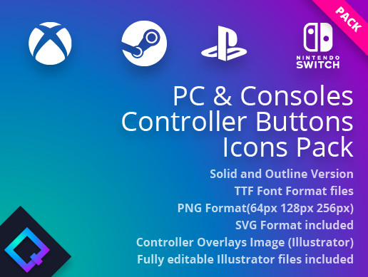 PC & Consoles Controller Buttons Icons Pack