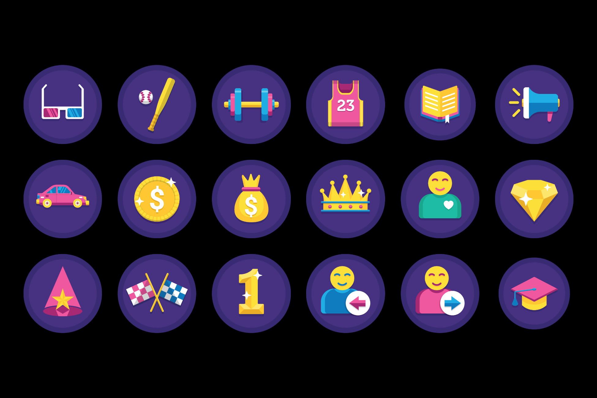 Flat Menu Icons