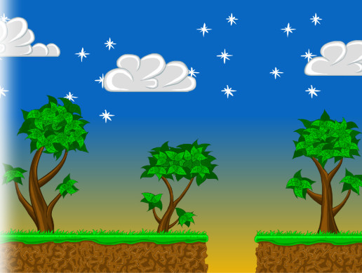 Starry summer sky