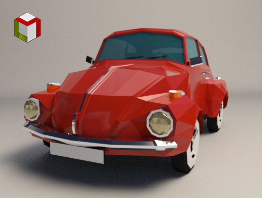 Low Poly City Car 01