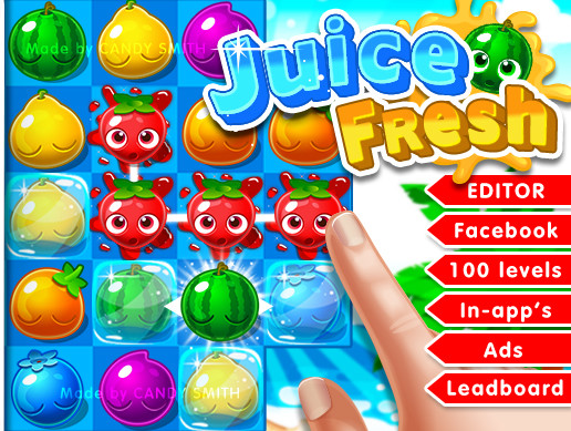 Match 3 Juice Fresh Complete Project + EDITOR