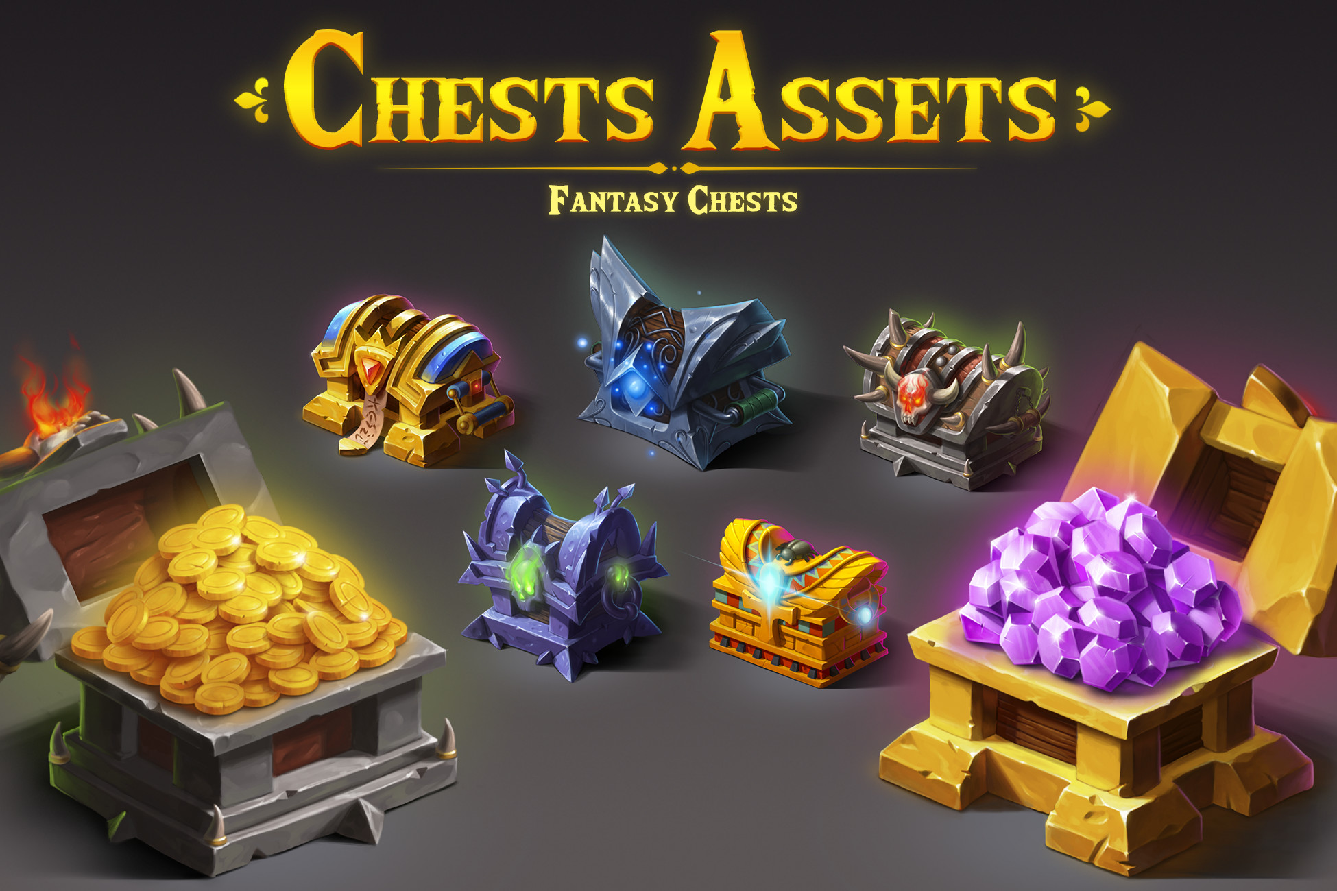 2D Chests Assets - Fantasy