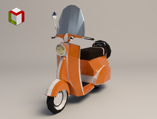 Low Poly Scooter 02