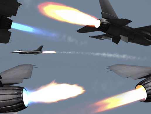 Jet Engine Flames