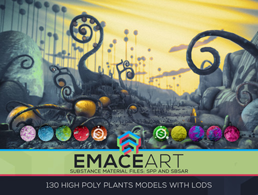 High Poly Magic Forest In the Plasticine World LODs