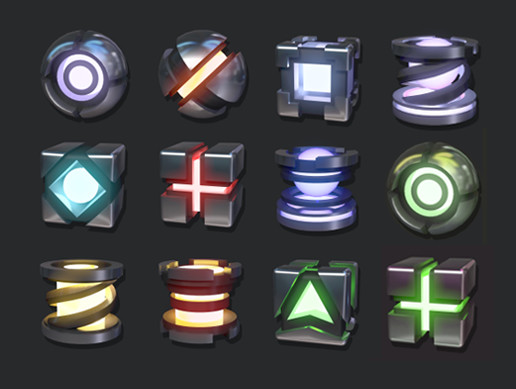 Sci-fi Artifacts Icons Set
