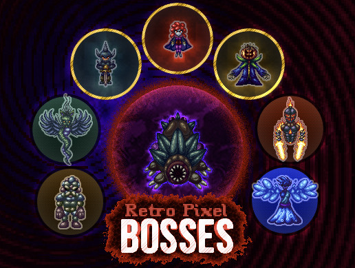 Retro Pixel Bosses