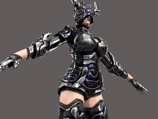 Woman Warrior Fantasy Metallic