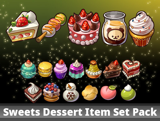 Sweets Dessert Item Set Pack