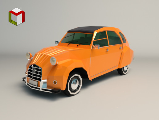 Low Poly City Car 04