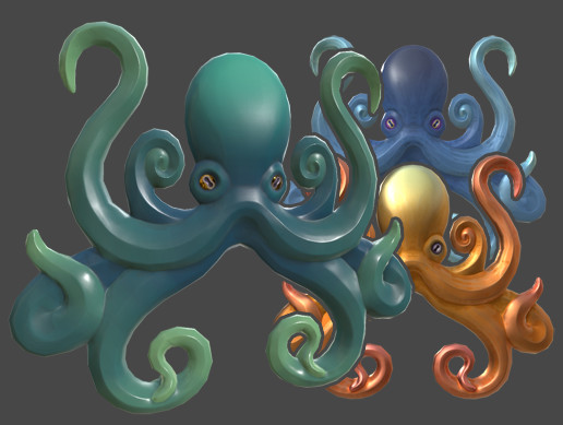 Stylized Octopus Relief and Ornament