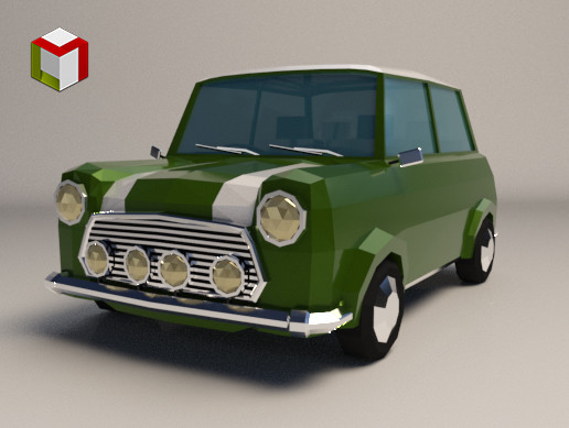 Low Poly City Car 02