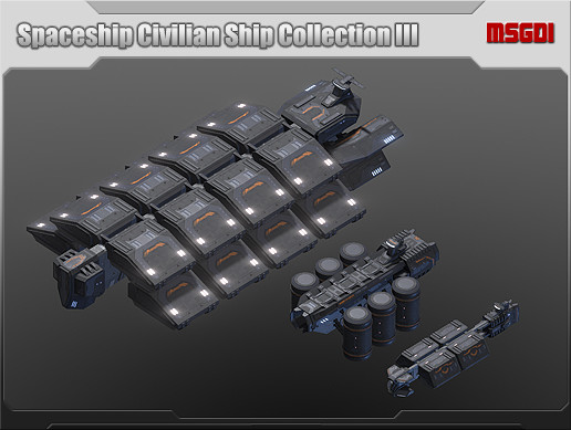 Spaceship Civilian Ship Collection III