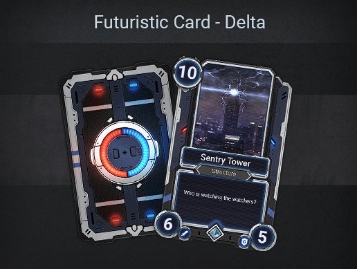 Futuristic Card Template - Delta