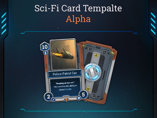 Sci-Fi Card Template - Alpha