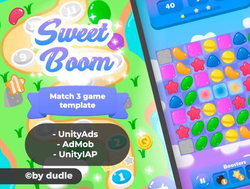Sweet Boom - Match 3 Game Template