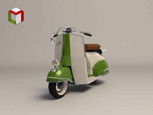Low Poly Scooter 04