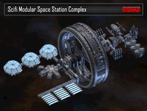 Scifi Modular Space Station Complex