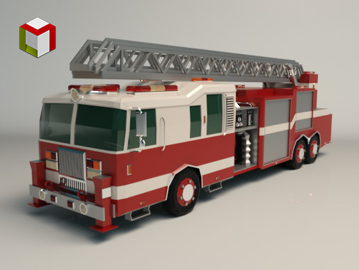 Low Poly Fire Truck