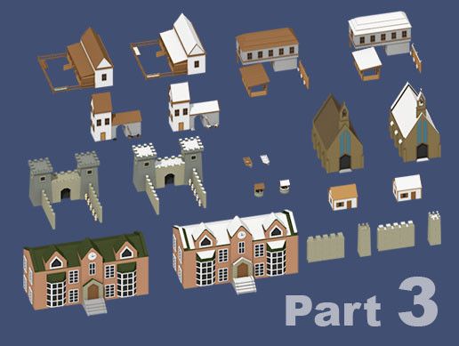 Low Poly Medieval Buildings 3