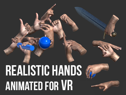 Realistic Hands - animated for VR