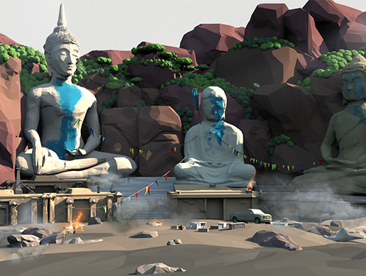 Low Poly Environment - Far East