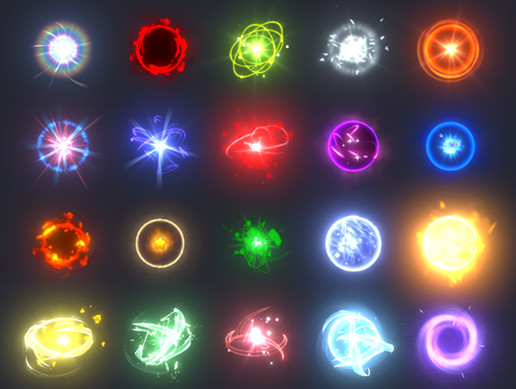 Glowing orbs pack Vol 3