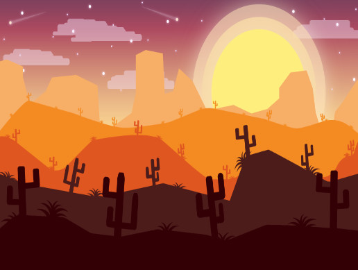 Free Parallax Desert Background