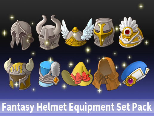 Fantasy Helmet Equipment Set Pack