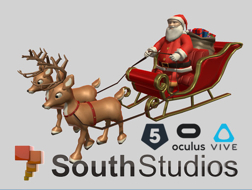 LowPoly Animated Santa Sleigh A01