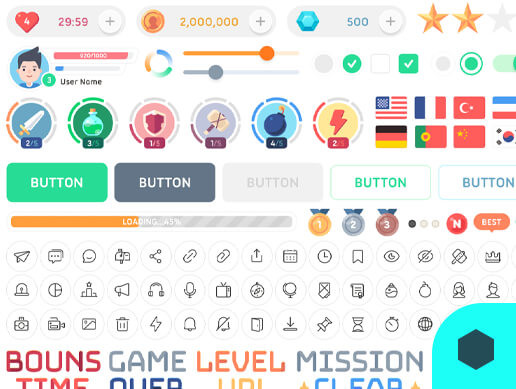 GUI Kit Mono Round