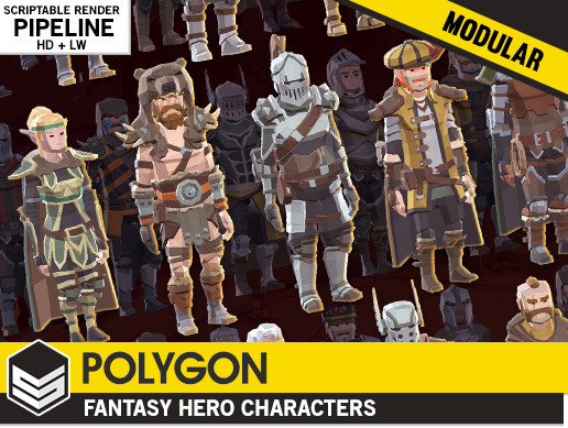 POLYGON - Modular Fantasy Hero Characters