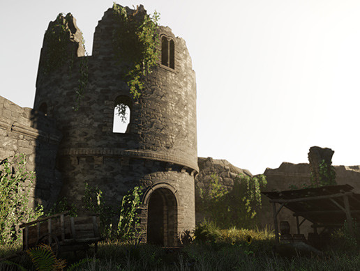 Castle Ruins Environment - PBR Medieval Props and Vegetation