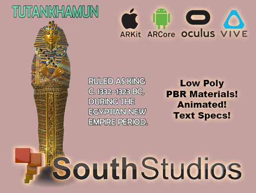 Animated Tutankhamun Sarcophagus AR VR