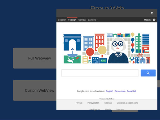 Popup Webview Android Ios