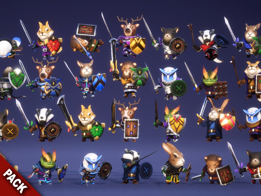 Modular Animal Knights PBR