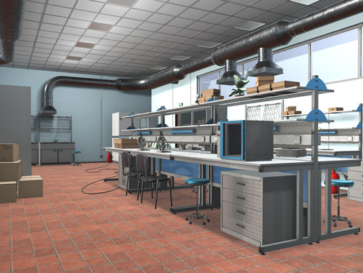 Laboratory - interior and props