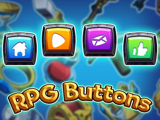 Cute RPG Buttons Set