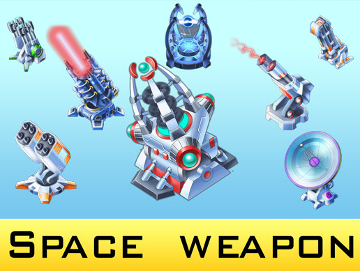 2D Space Weapon Sprite Animation
