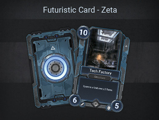 Futuristic Card Template - Zeta