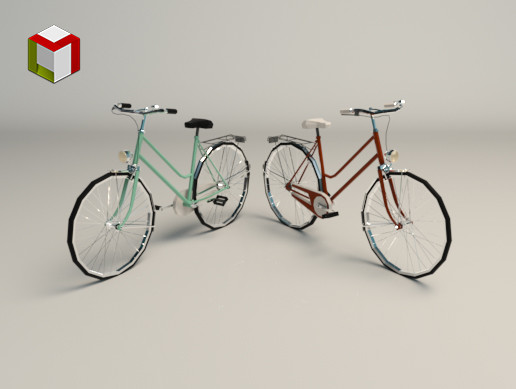 Low Poly Ladies Bike