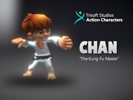 Chan 3D Rigged Cartoon Character AA Quality