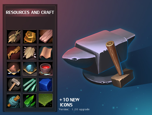 Resources and Craft Icon Pack