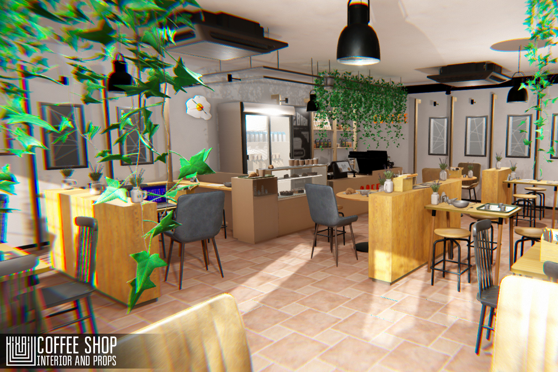 Coffee shop - interior and props
