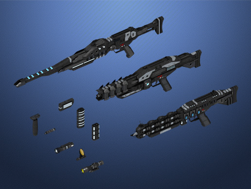 Scifi Weapon Series: Energy Rifles