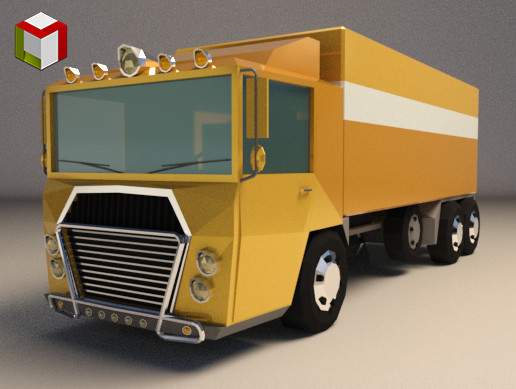 Low Poly Cargo Truck