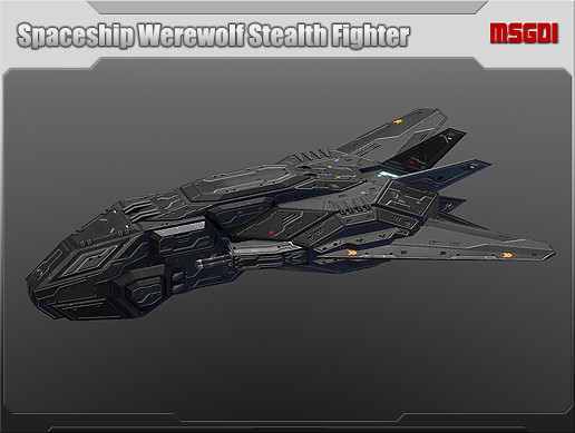 Spaceship Werewolf Stealth Fighter