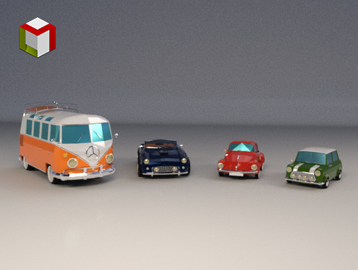Low Poly Classic Car Pack 01